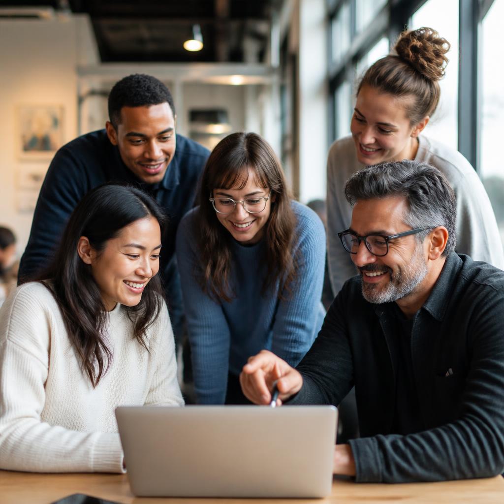 Team collaborating at a Canadian workplace